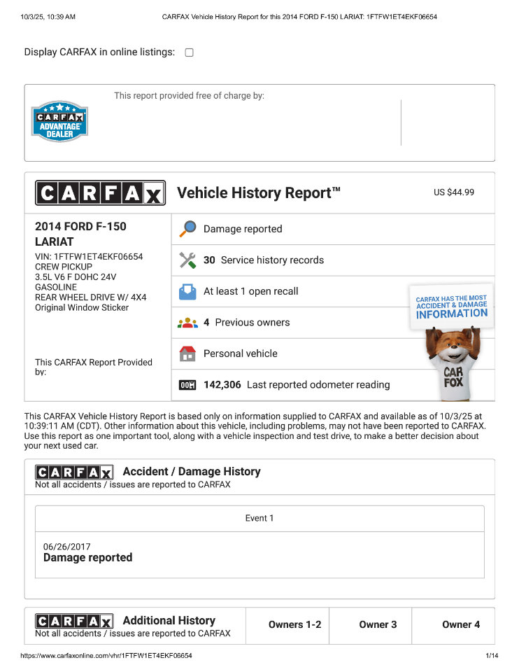 Used 2014 Ford F150 Lariat w/ Equipment Group 502A Luxury image 82