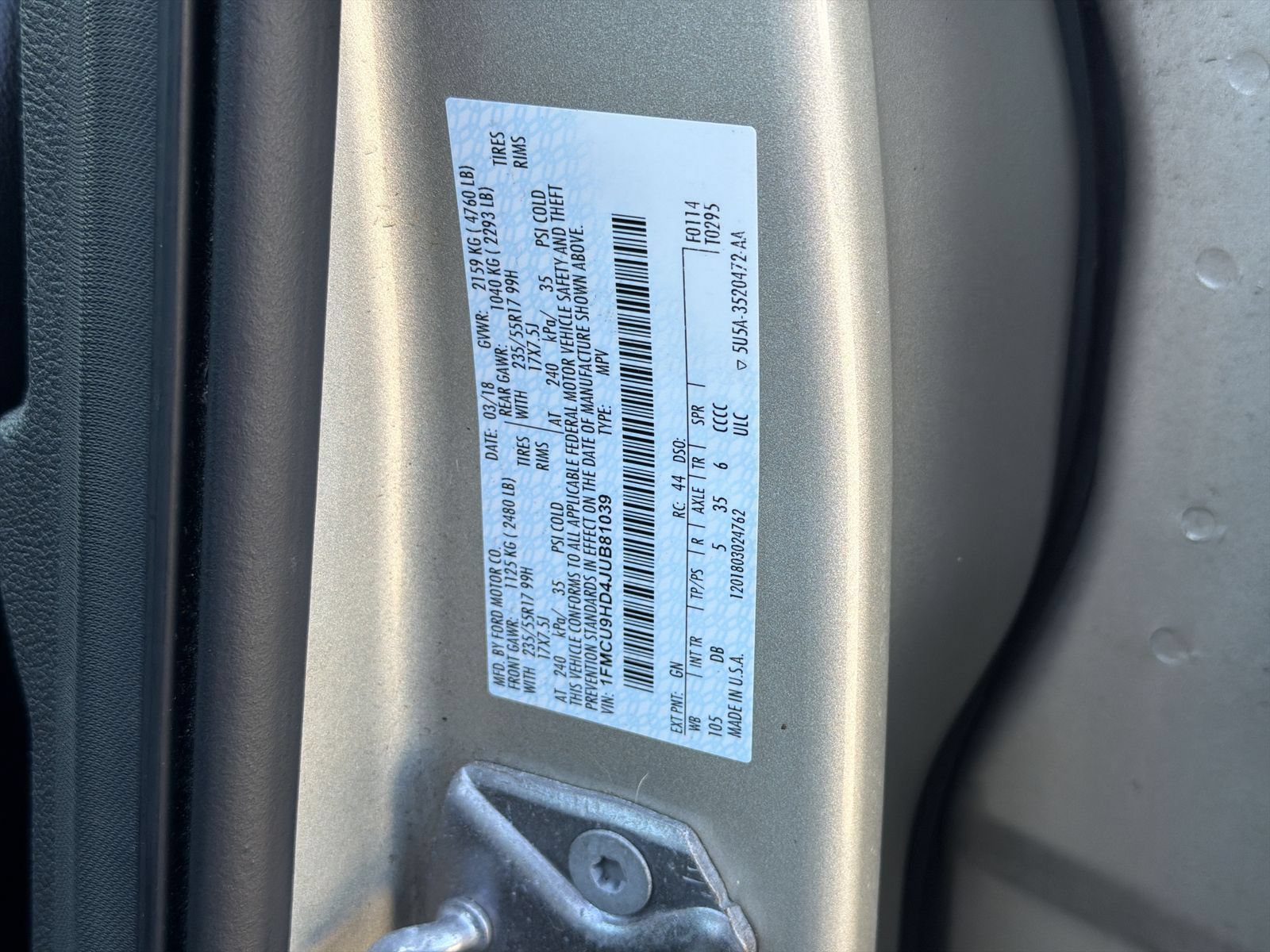 Used 2018 Ford Escape SEL AWD/4WD image 36
