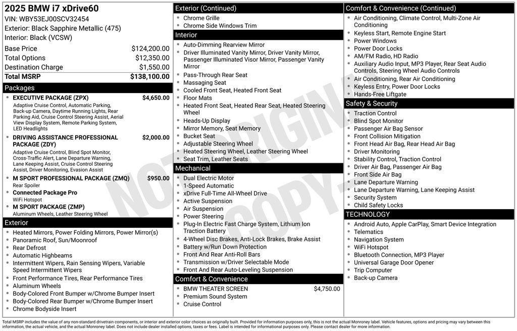 Used 2025 BMW i7 xDrive60 w/ Executive Package AWD/4WD image 6