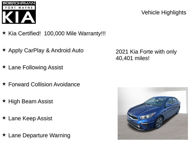 Certified 2021 Kia Forte LXS image 7