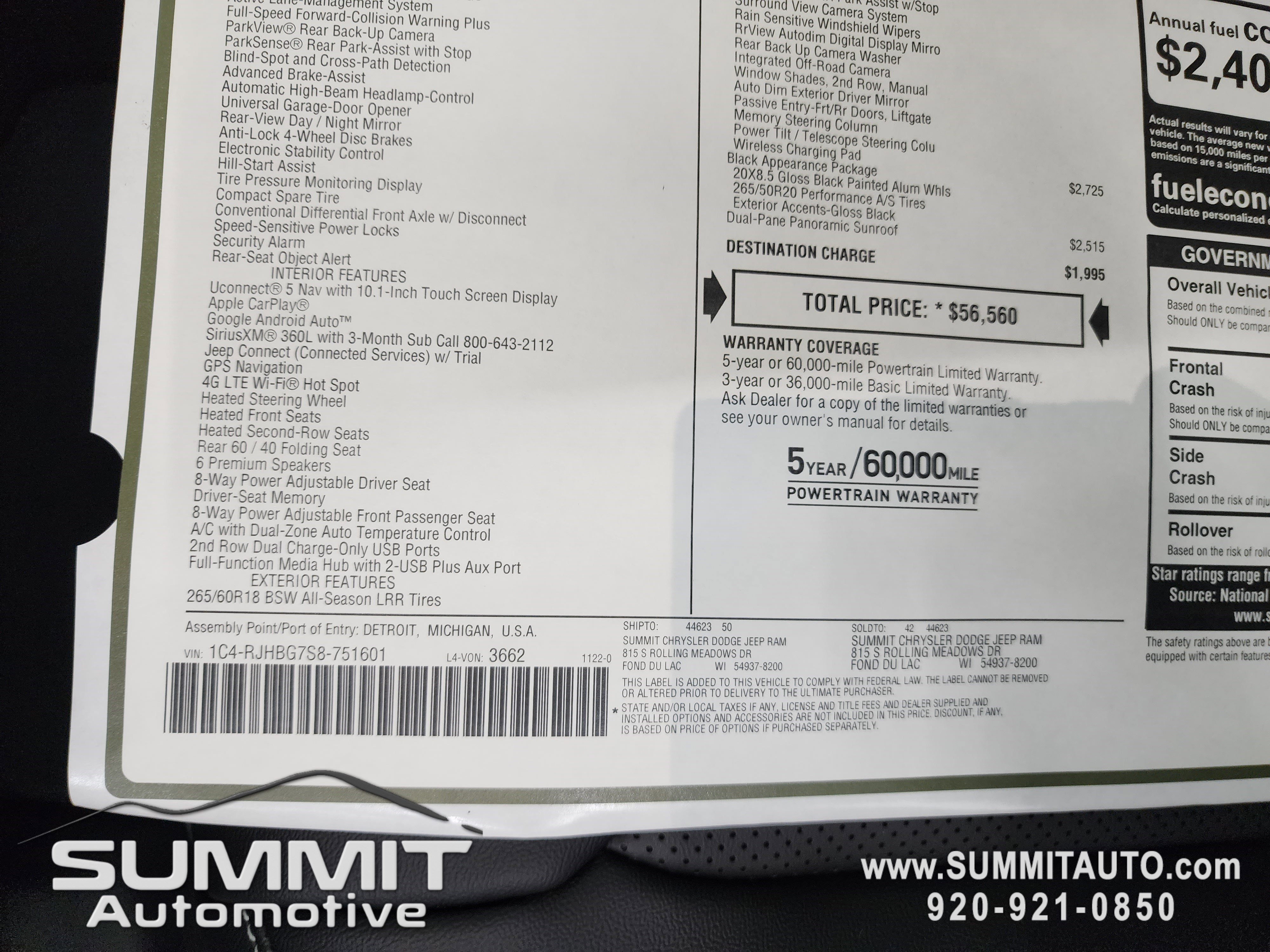 New 2025 Jeep Grand Cherokee Limited w/ Luxury Tech Group II image 41