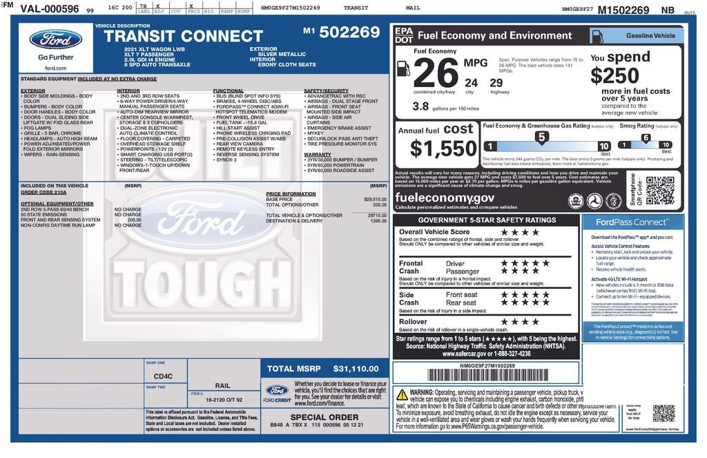 Used 2021 Ford Transit Connect XLT FWD image 17