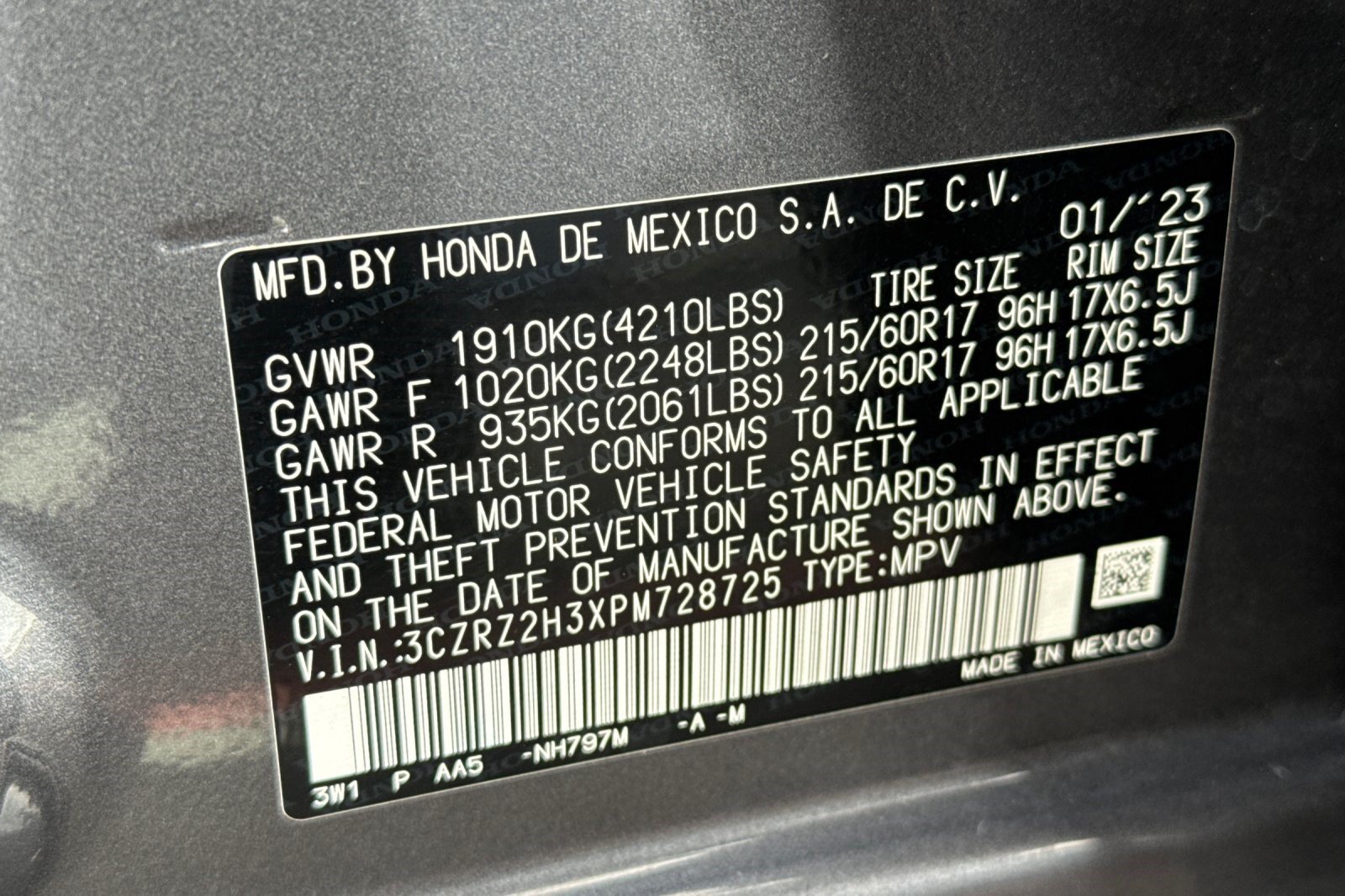Certified 2023 Honda HR-V LX image 25