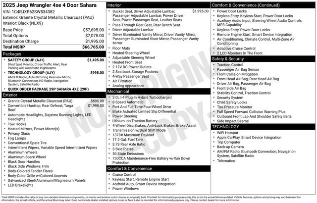 Used 2025 Jeep Wrangler Unlimited Sahara w/ Safety Group image 39
