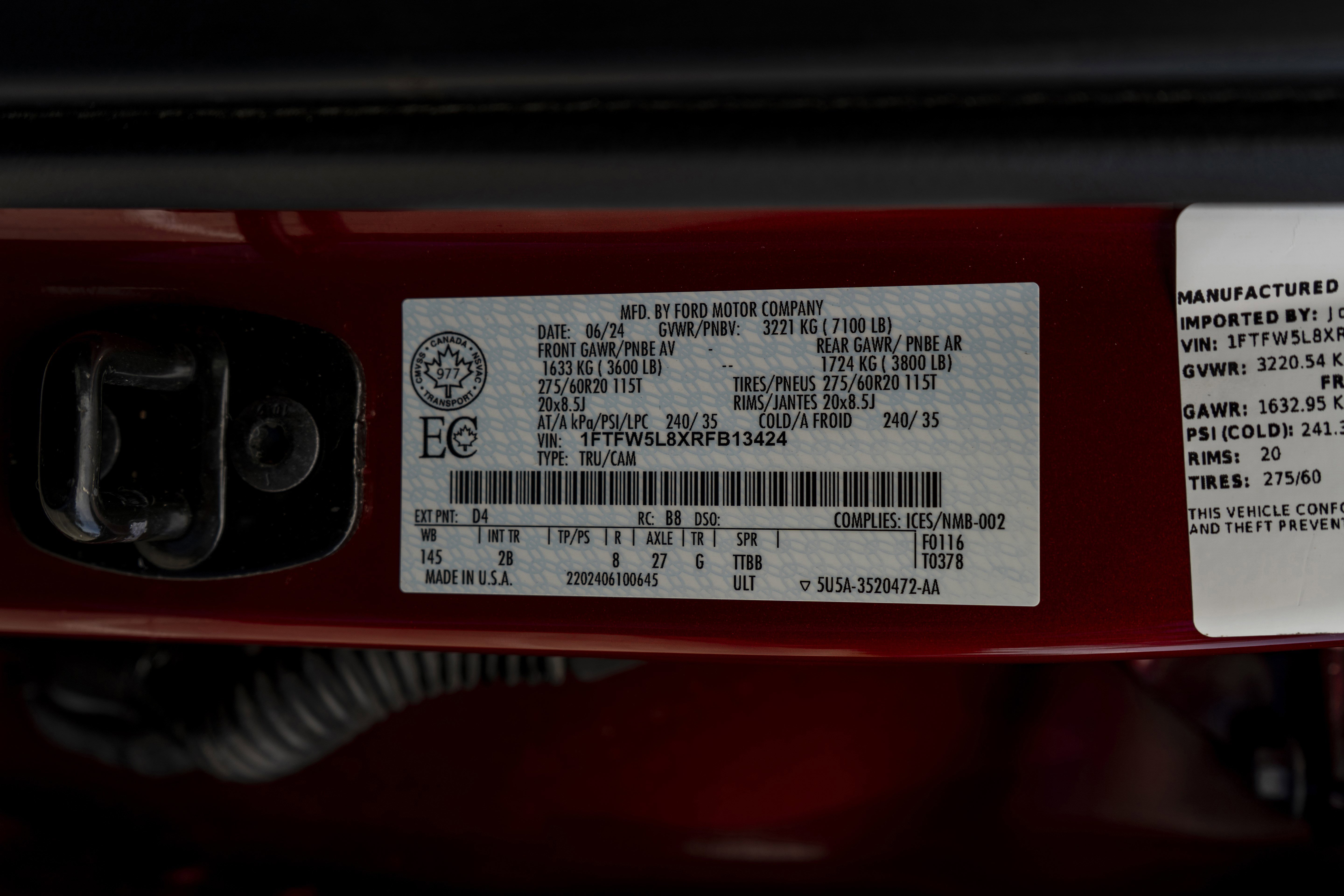 Used 2024 Ford F150 Lariat w/ Equipment Group 502A High image 49