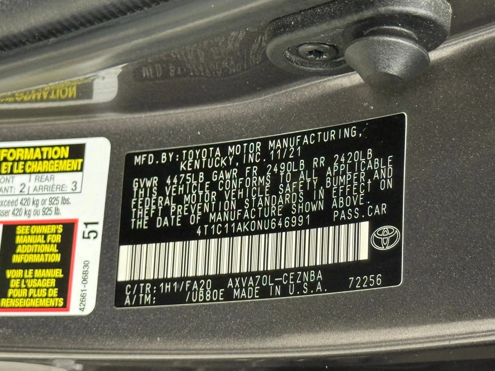 Used 2022 Toyota Camry LE FWD image 38