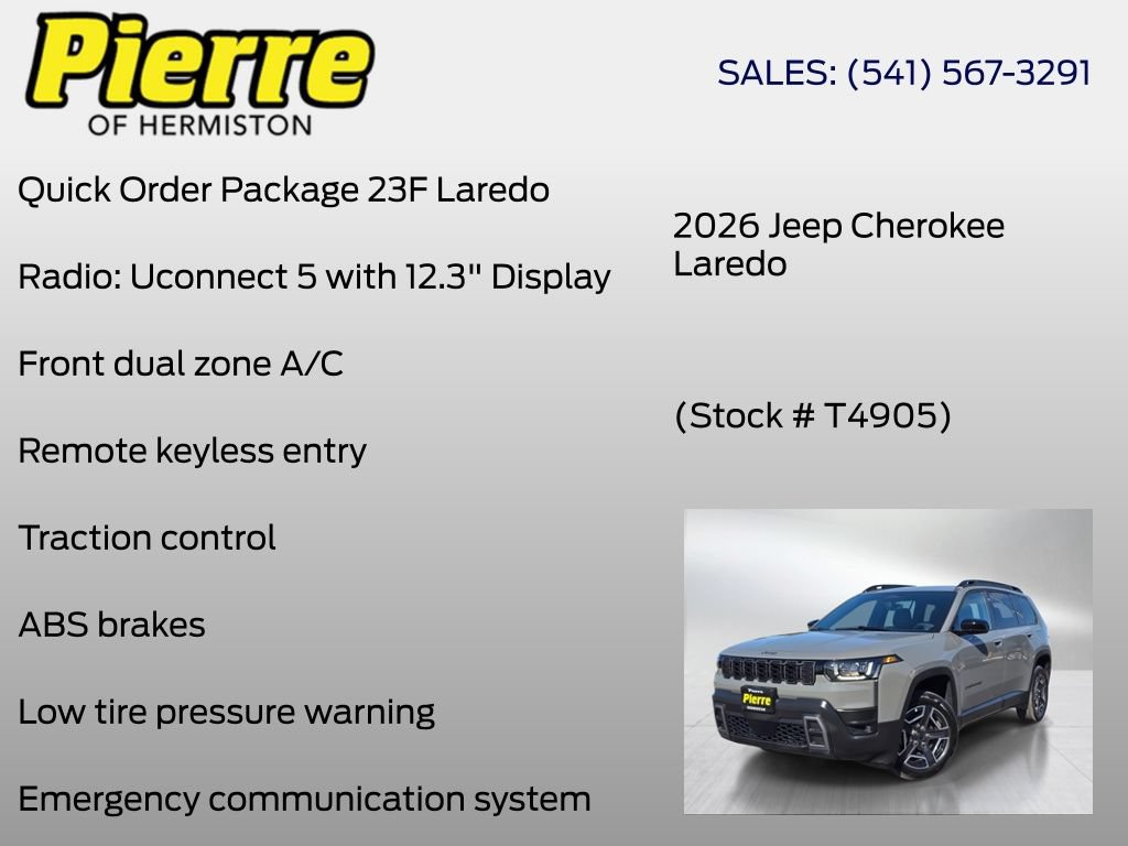 New 2026 Jeep Cherokee Laredo AWD/4WD image 6
