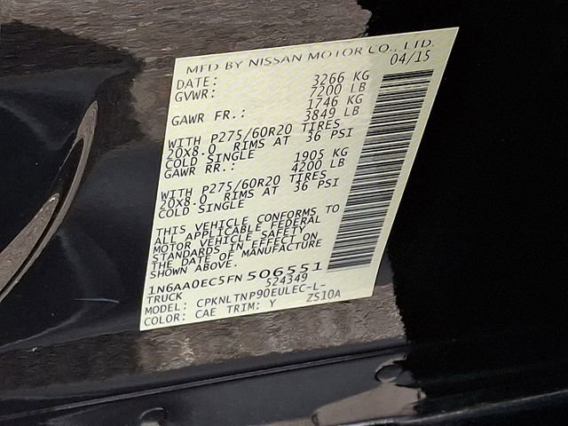 Used 2015 Nissan Titan SV w/ SV Value Truck Package image 28