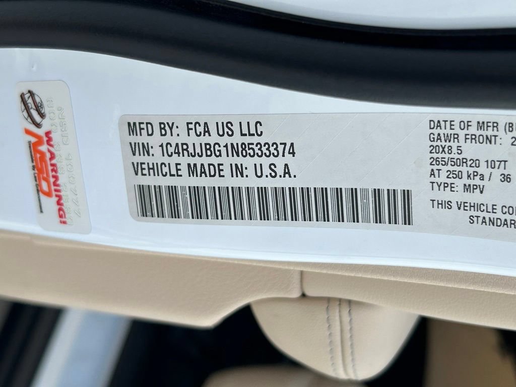 Certified 2022 Jeep Grand Cherokee L Limited RWD image 53
