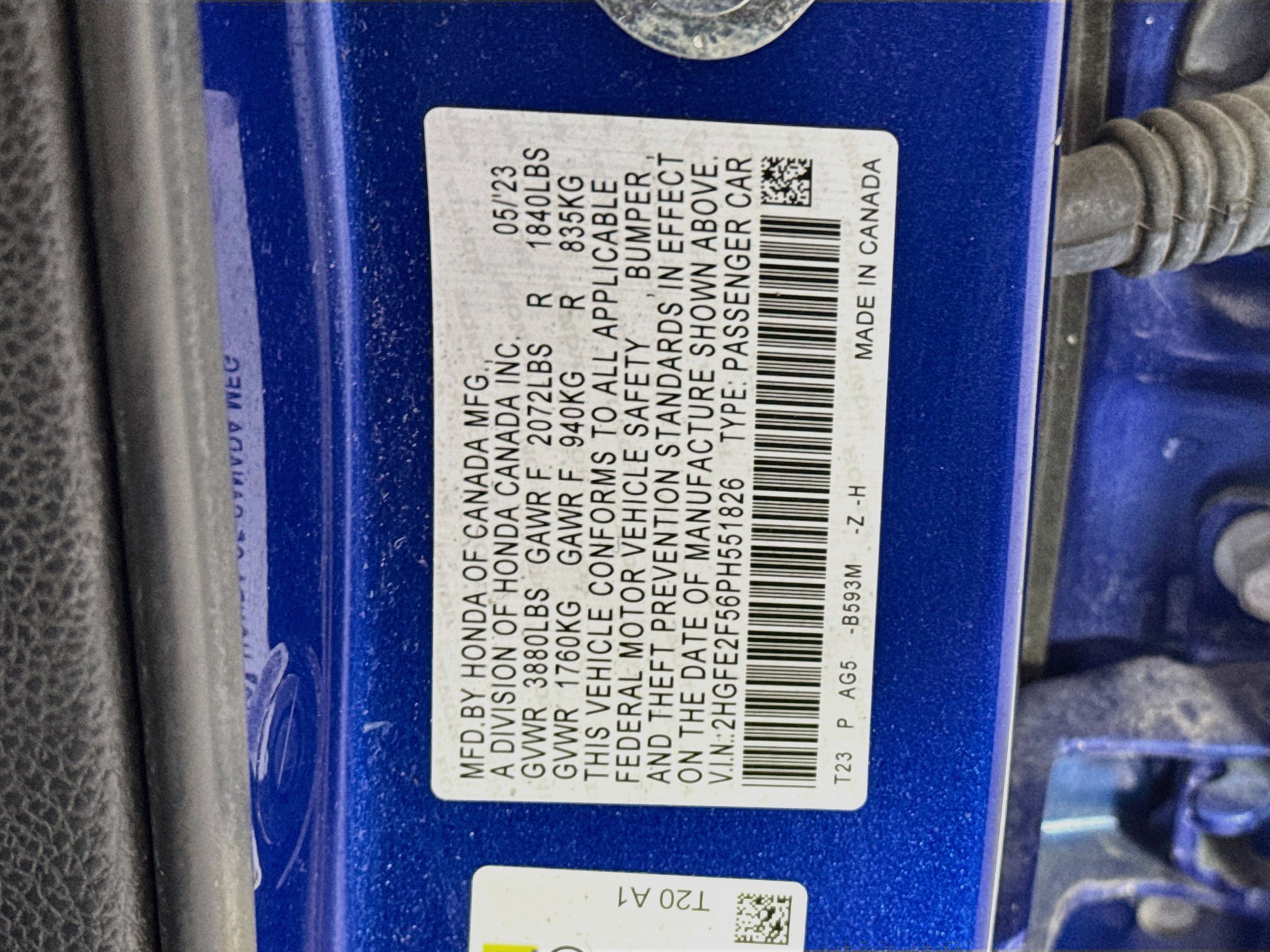 Certified 2023 Honda Civic Sport image 29