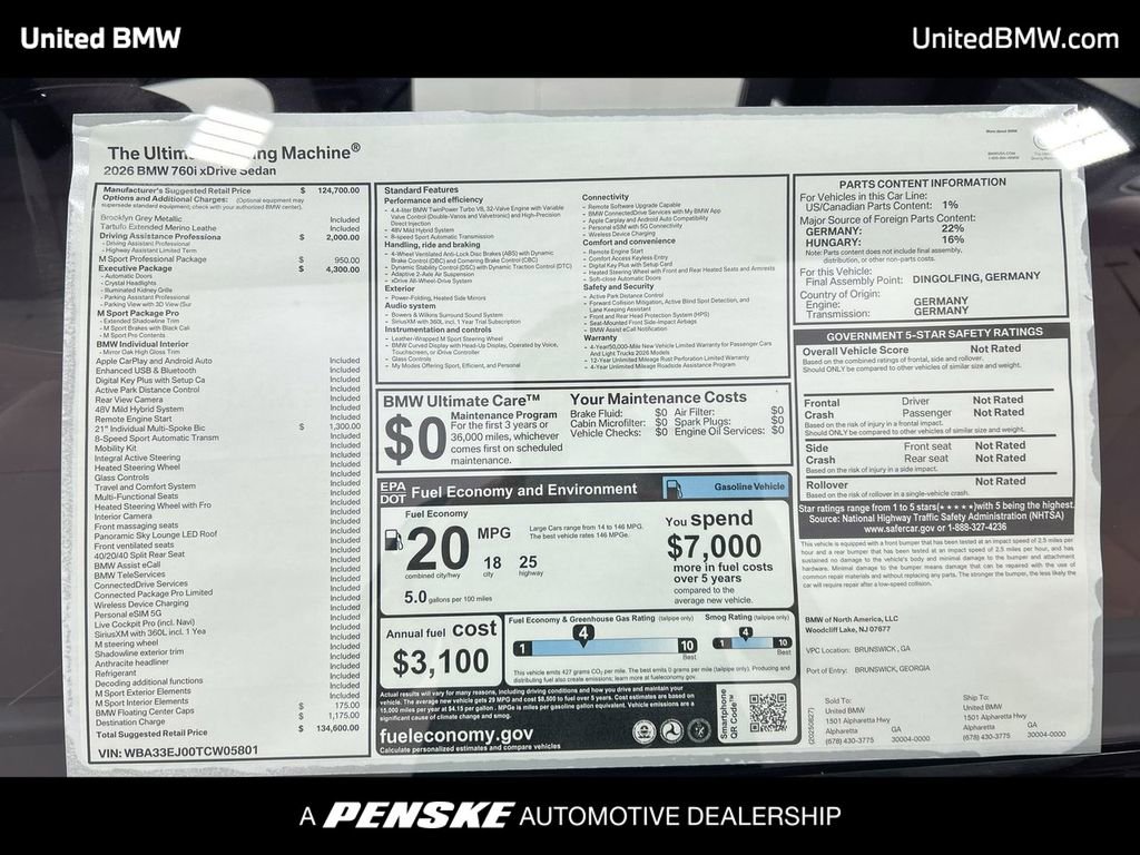 New 2026 BMW 760i xDrive w/ Executive Package image 23