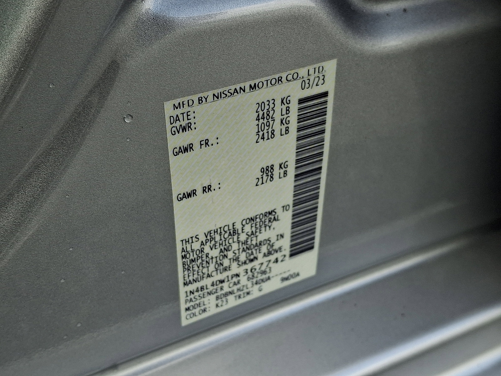 Used 2023 Nissan Altima 2.5 SV image 26