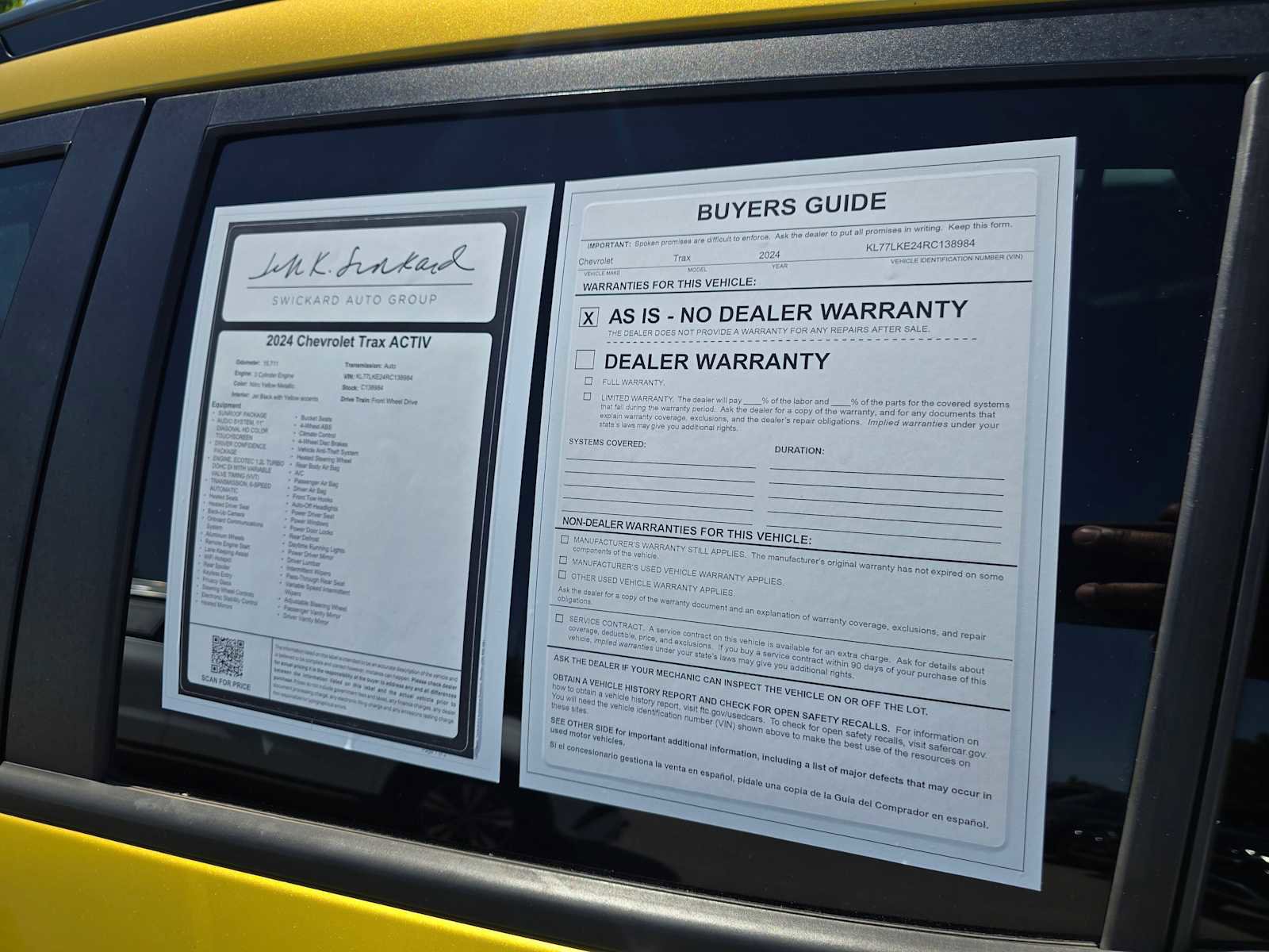 Used 2024 Chevrolet Trax ACTIV w/ Sunroof Package FWD image 17