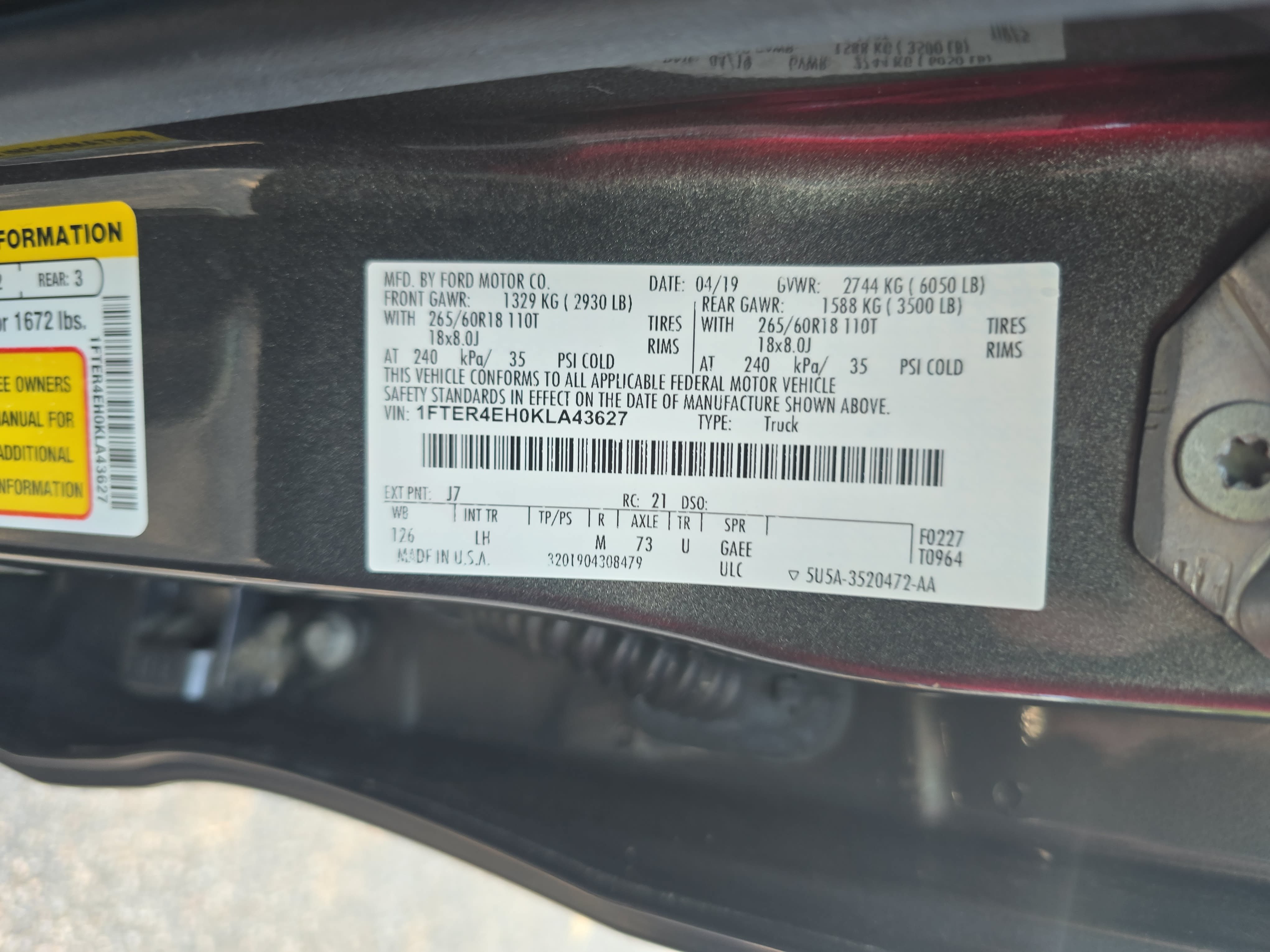 Used 2019 Ford Ranger XLT w/ Equipment Group 302A Luxury RWD image 36