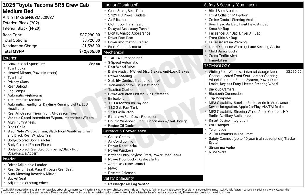 Used 2025 Toyota Tacoma SR5 RWD image 41