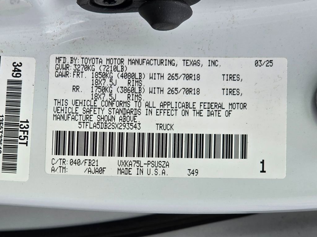 Used 2025 Toyota Tundra SR5 w/ TRD Off-Road Package image 53