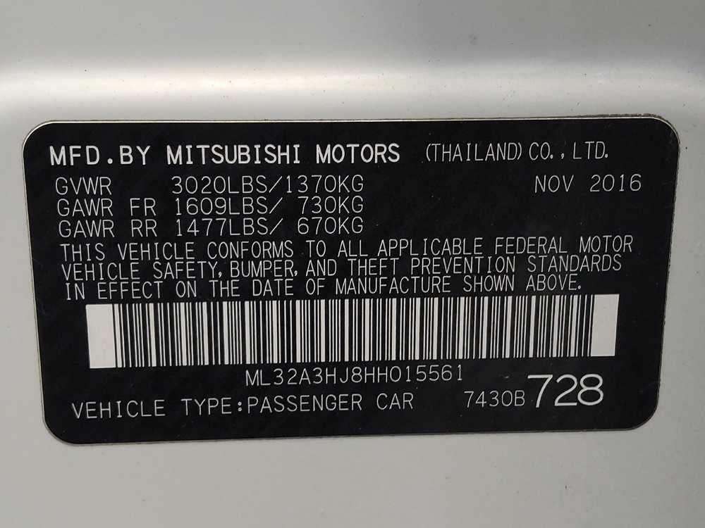 Used 2017 Mitsubishi Mirage ES FWD image 33