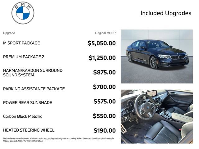 Used 2019 BMW 530i xDrive w/ M Sport Package image 3