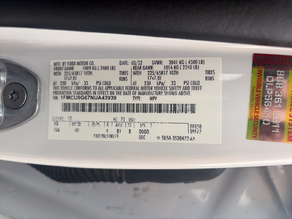 Used 2022 Ford Escape SE AWD/4WD image 29
