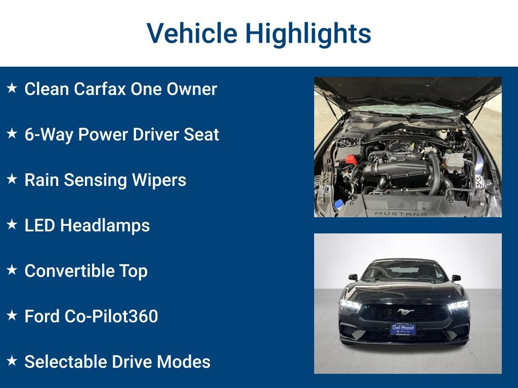 Used 2024 Ford Mustang Convertible RWD image 3