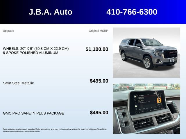 Used 2022 GMC Yukon XL SLE w/ Gmc Pro Safety Plus Package RWD image 5