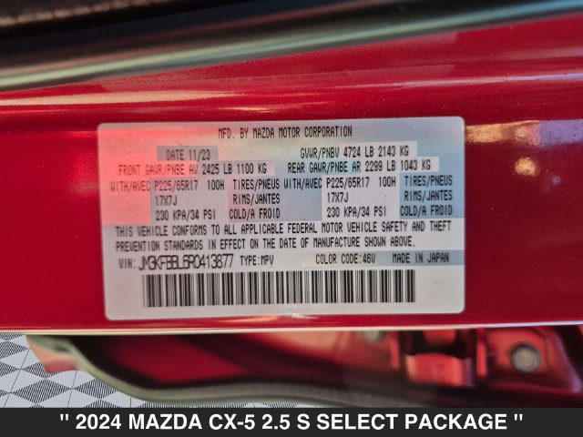 Used 2024 MAZDA CX-5 AWD 2.5 S w/ Select Package image 36