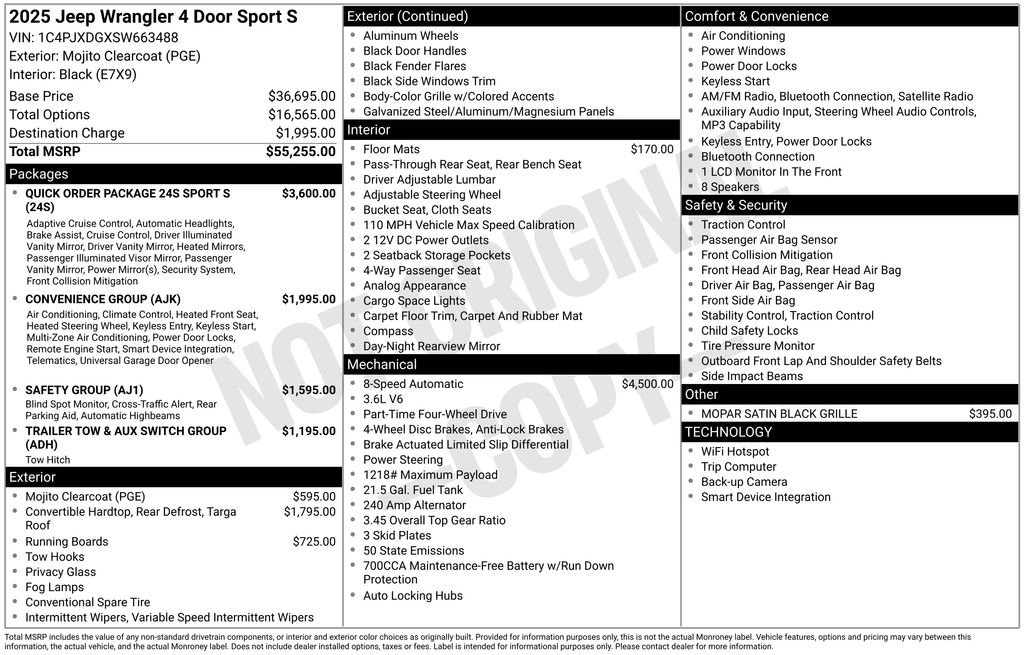 New 2025 Jeep Wrangler Sport S image 6