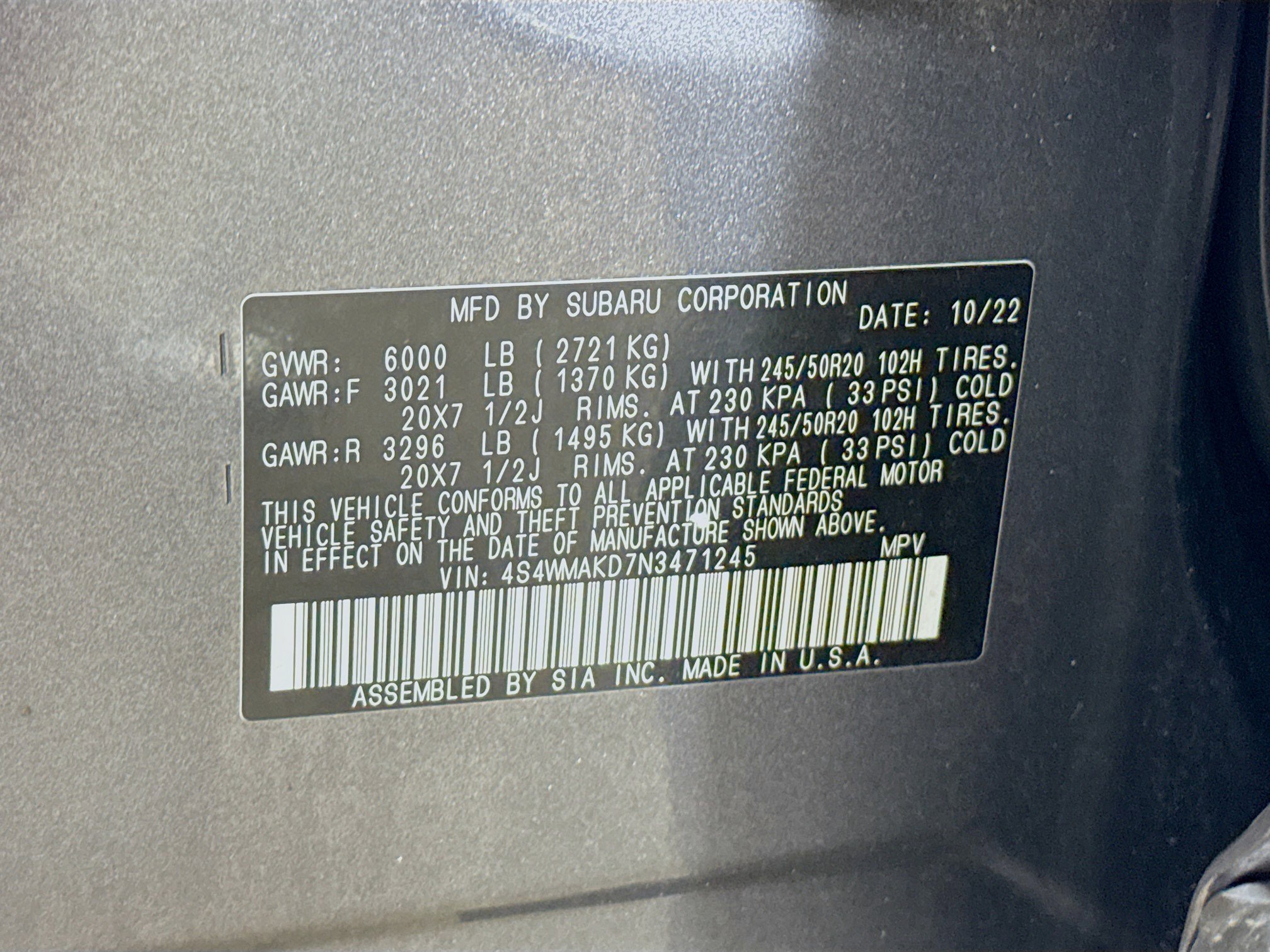 Used 2022 Subaru Ascent Limited image 39