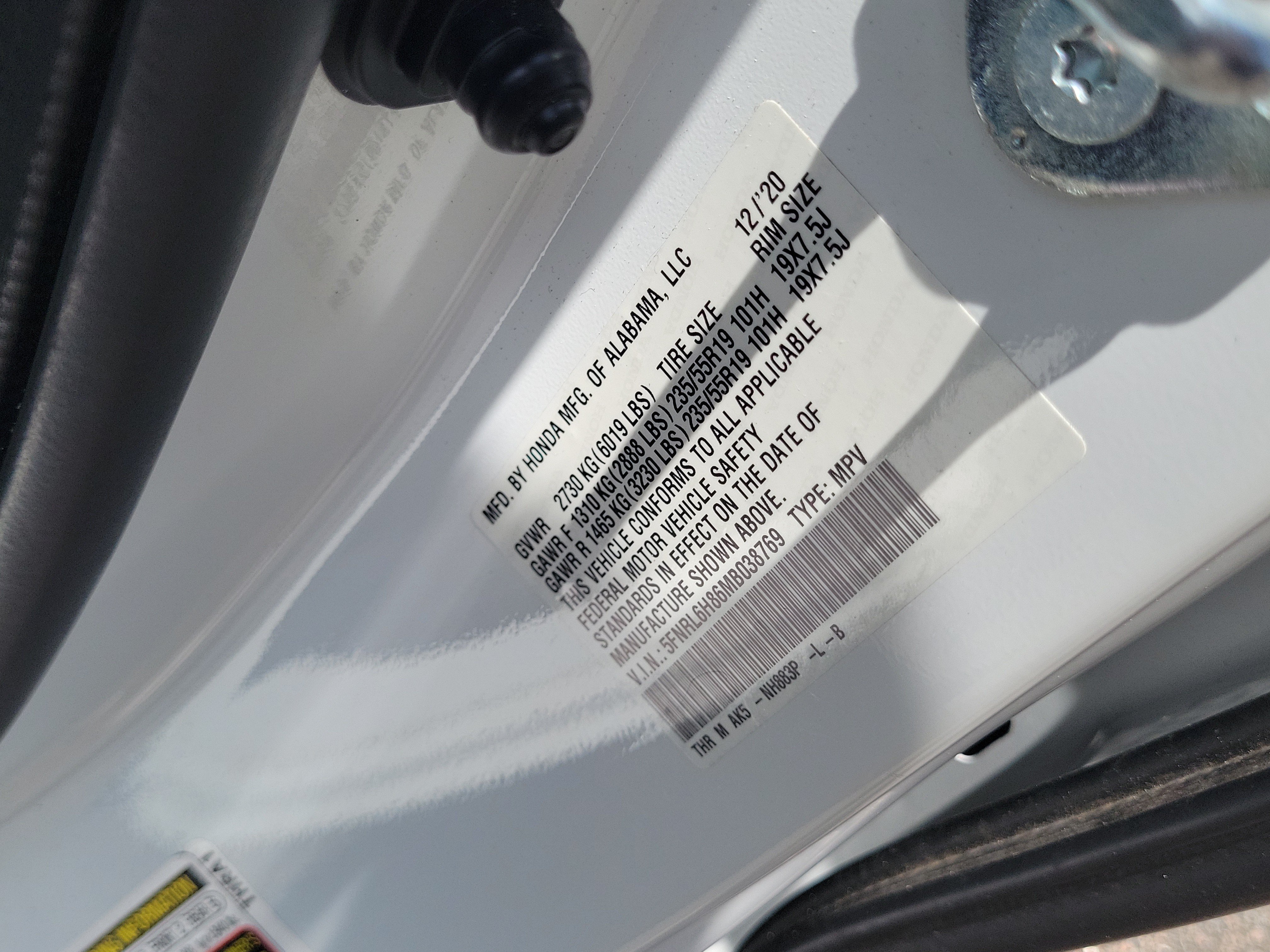 Certified 2021 Honda Odyssey Touring image 34