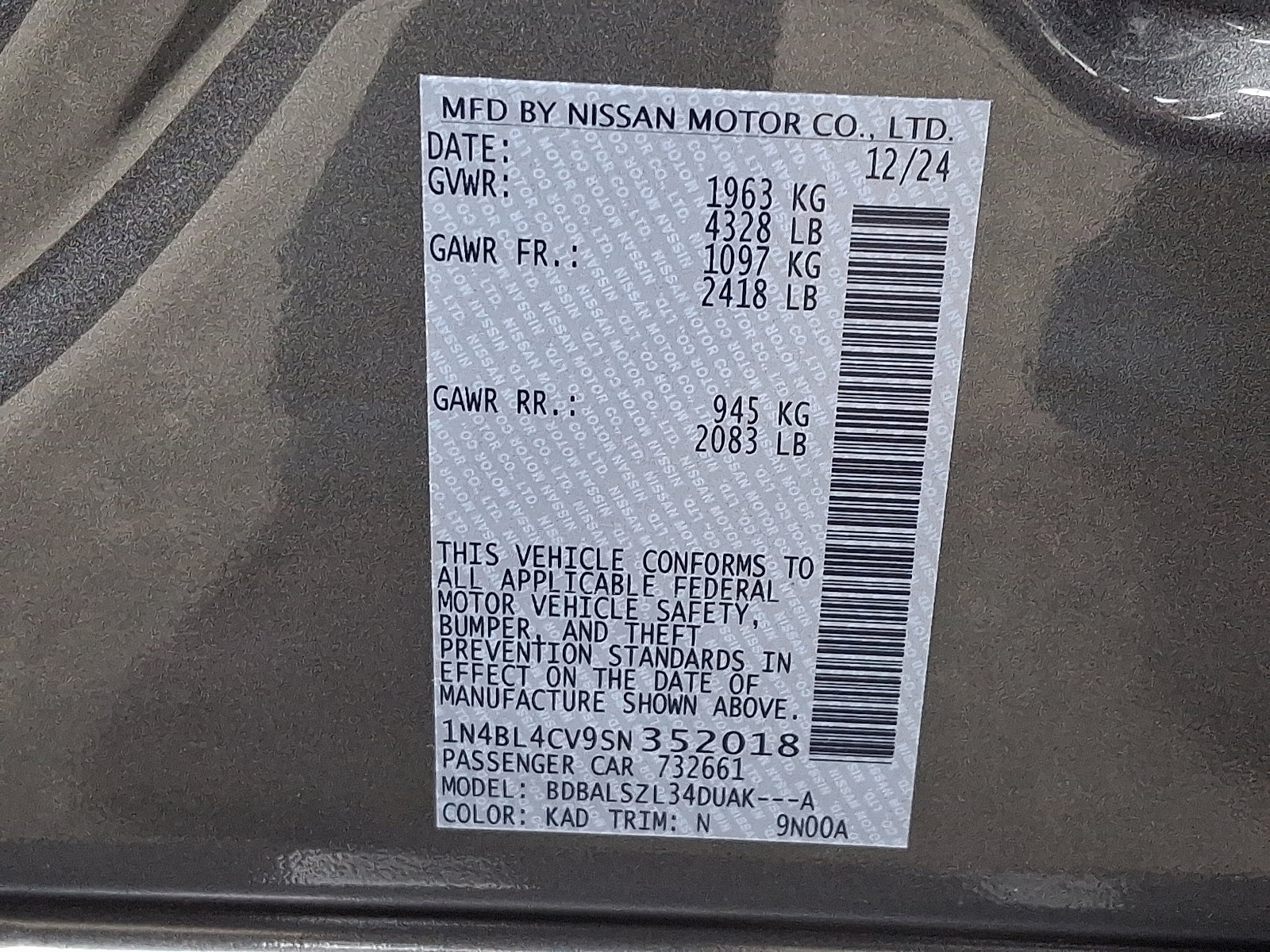 Certified 2025 Nissan Altima 2.5 SR w/ SR Premium Package image 27