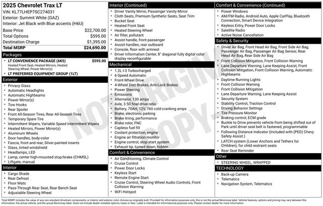 Used 2025 Chevrolet Trax LT w/ LT Convenience Package image 7