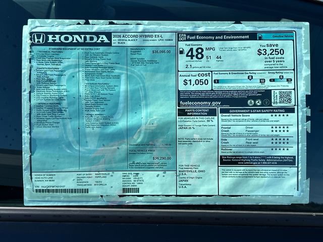 New 2026 Honda Accord EX-L image 14