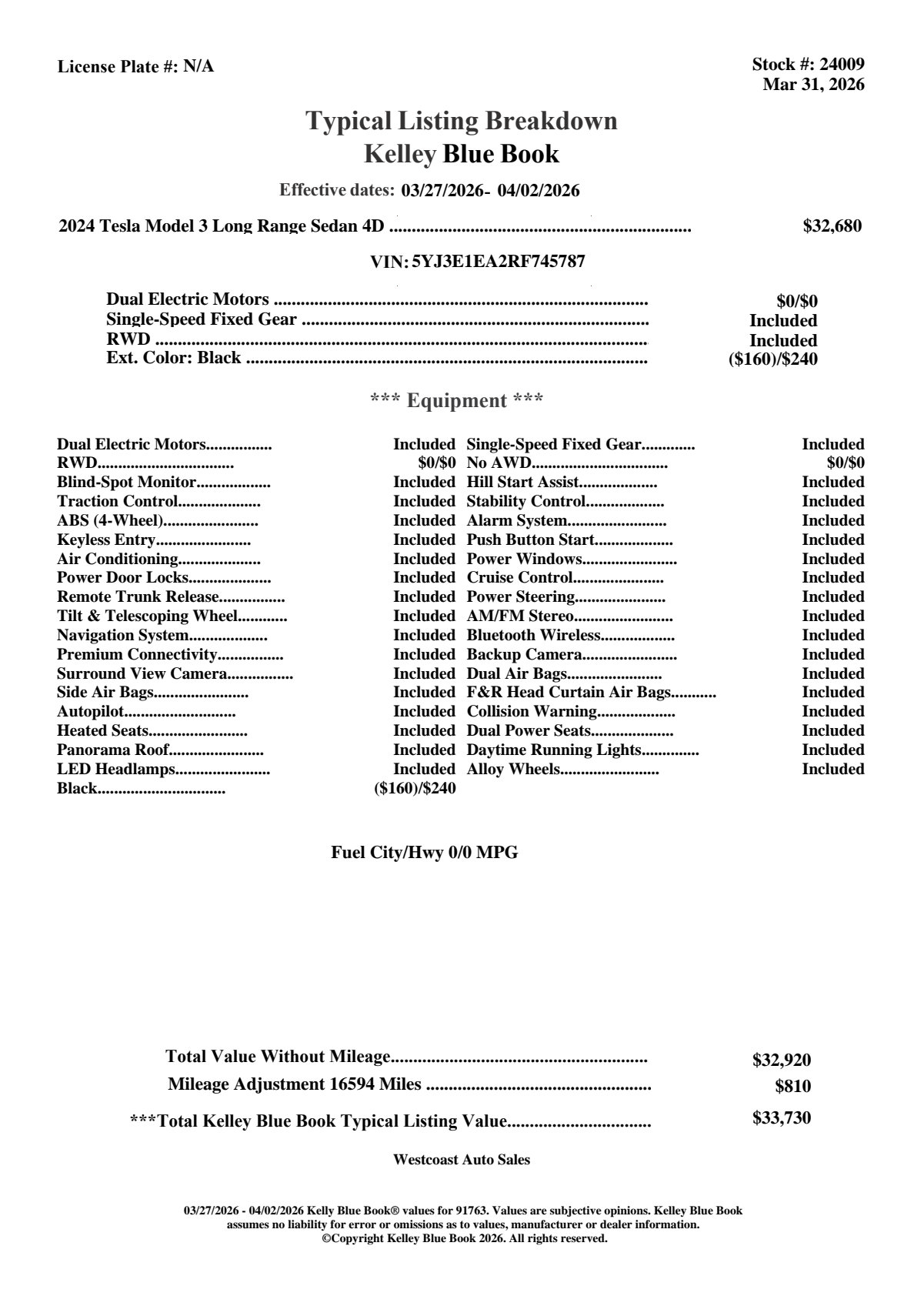 Used 2024 Tesla Model 3 Standard Range image 5