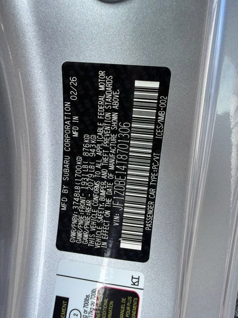 Certified 2026 Subaru BRZ Limited RWD image 11
