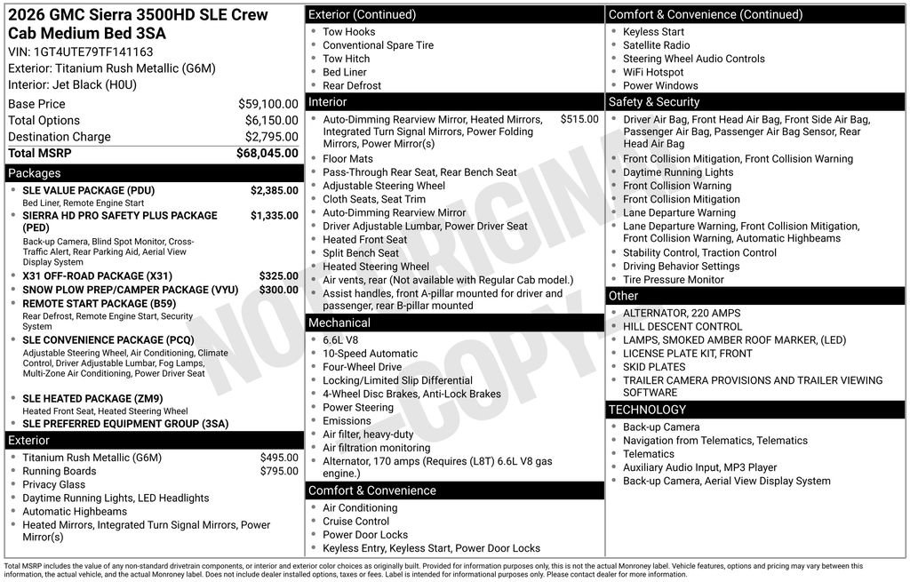 New 2026 GMC Sierra 3500 SLE w/ SLE Value Package image 4