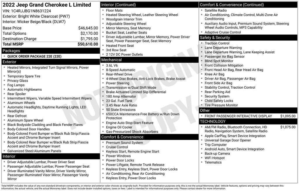 Used 2022 Jeep Grand Cherokee L Limited image 35