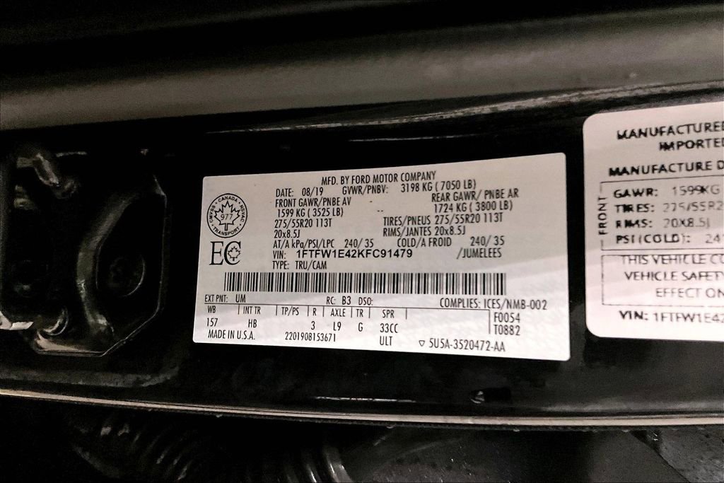 Used 2019 Ford F150 Lariat w/ Equipment Group 502A Luxury image 19