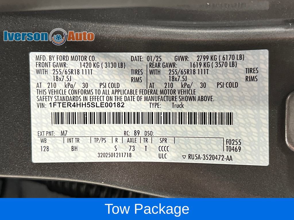 Used 2025 Ford Ranger XLT w/ Equipment Group 301A High AWD/4WD image 13