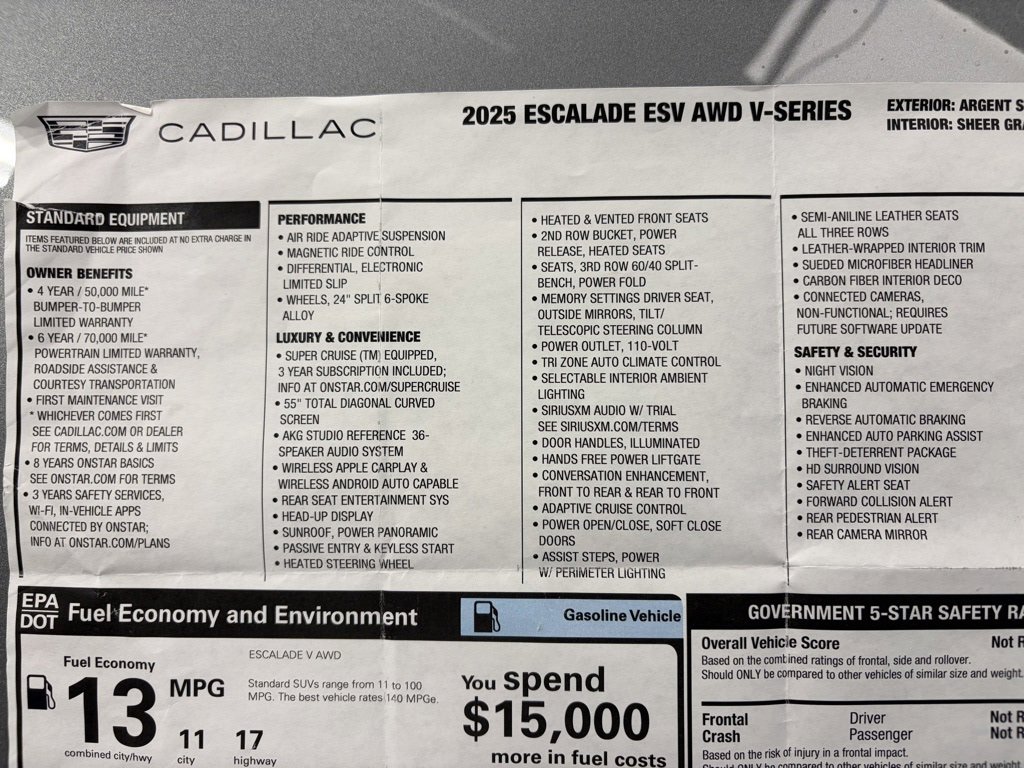 Used 2025 Cadillac Escalade ESV V image 7