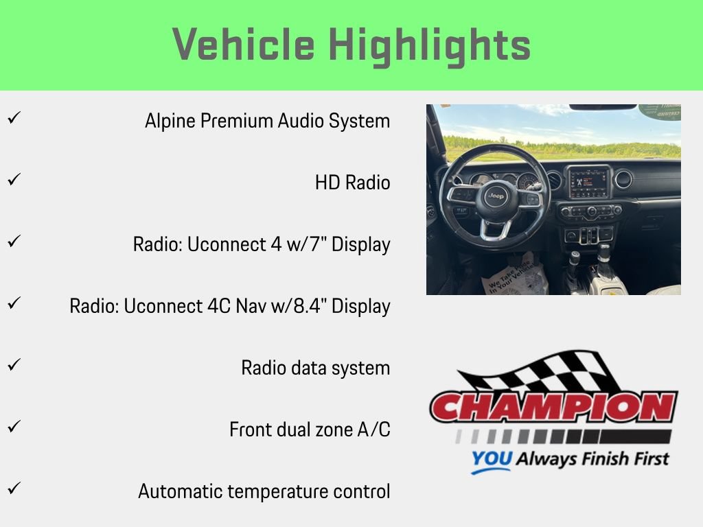 Used 2021 Jeep Wrangler Unlimited Sahara w/ Uconnect 4C Nav & Sound Group AWD/4WD image 18