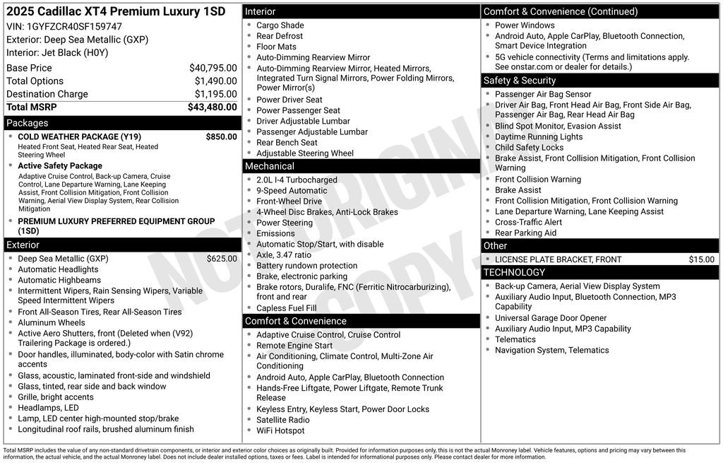 Used 2025 Cadillac XT4 Premium Luxury w/ Cold Weather Package image 3