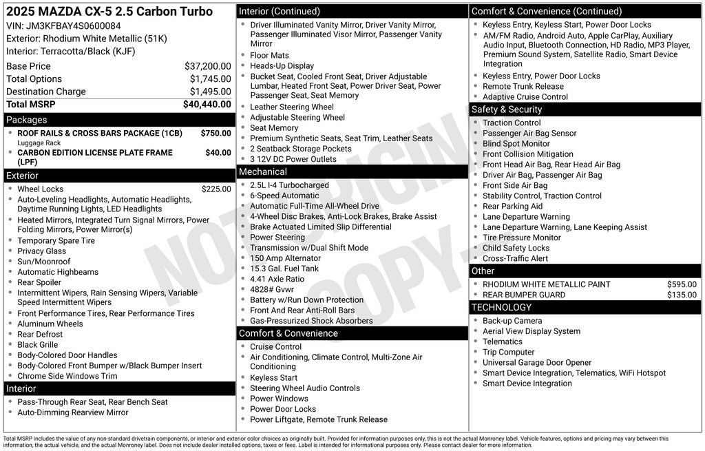 Used 2025 MAZDA CX-5 Carbon Edition image 44