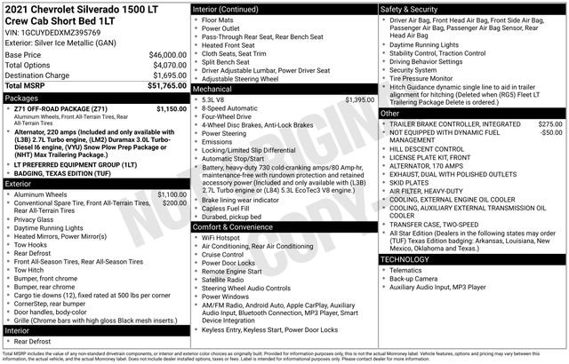 Used 2021 Chevrolet Silverado 1500 LT w/ Z71 Off-Road Package image 32