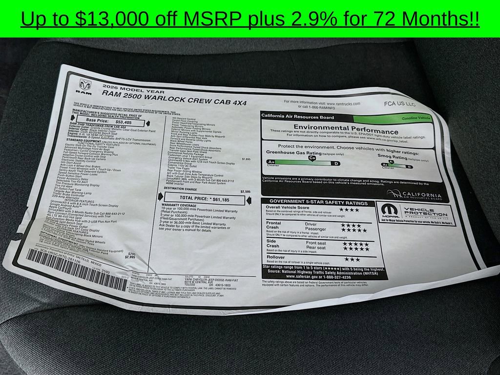 New 2026 RAM 2500 Warlock AWD/4WD image 10