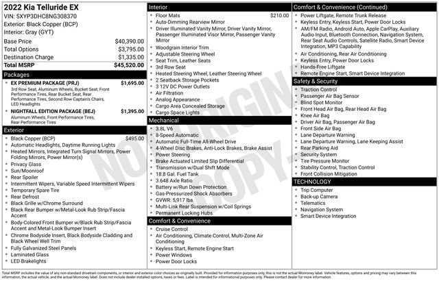 Used 2022 Kia Telluride EX w/ EX Premium Package image 7