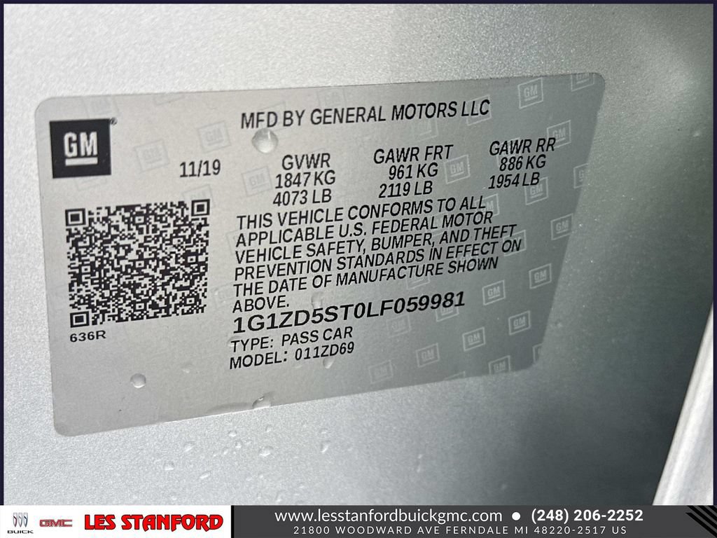 Certified 2020 Chevrolet Malibu LT FWD image 19