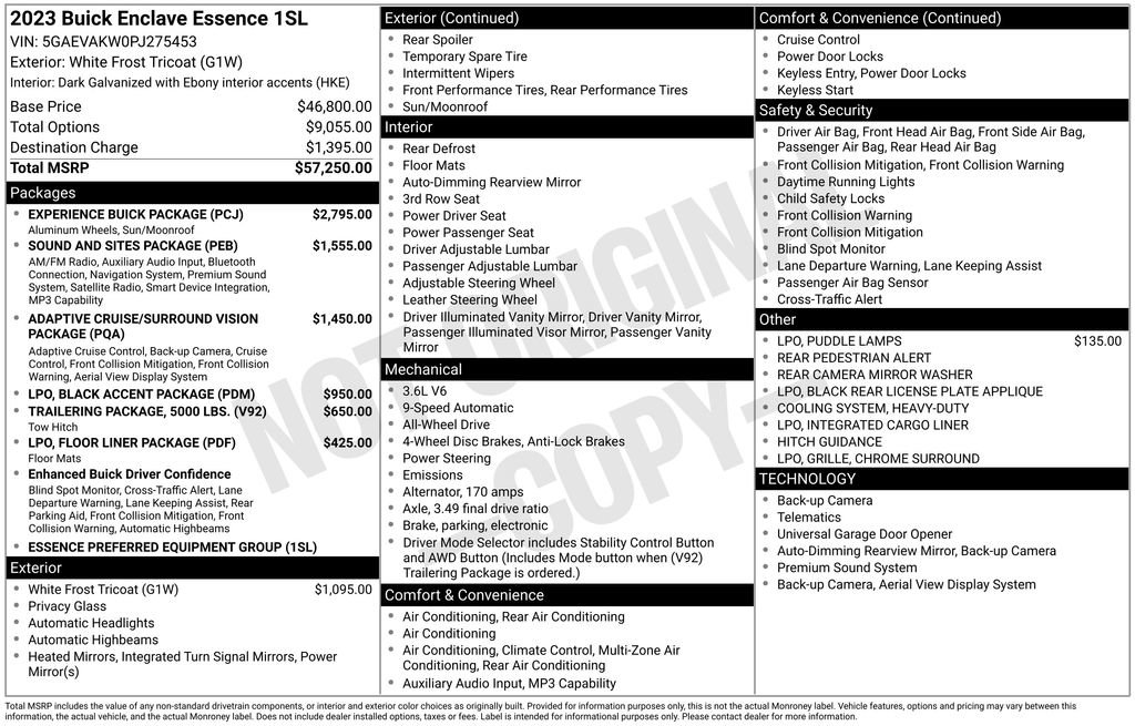 Used 2023 Buick Enclave Essence w/ Experience Buick Package image 49