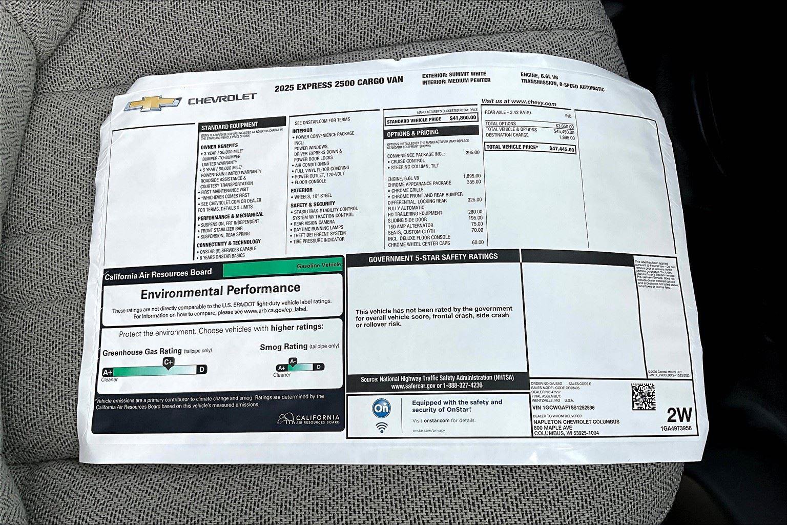 New 2025 Chevrolet Express 2500 w/ Driver Convenience Package image 14