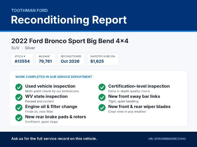 Certified 2022 Ford Bronco Sport Big Bend AWD/4WD image 6