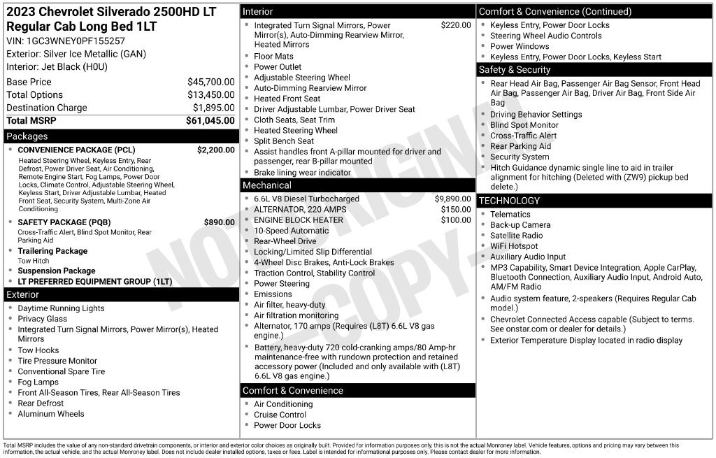 Used 2023 Chevrolet Silverado 2500 LT w/ Convenience Package RWD image 22